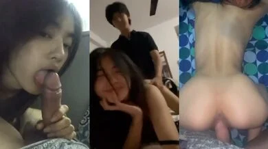 Cute Slim Girl Blowjob and Doggy Style Sex Watch