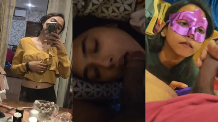 Cute Teen GF Mask blowjob Sex & Cumshot in Mouth Watch